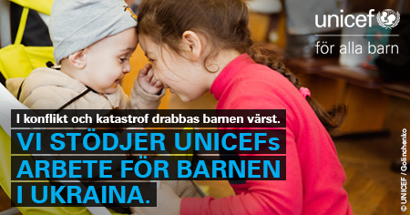 Vi stöder UNICEFs arbete för barnen i Ukraina